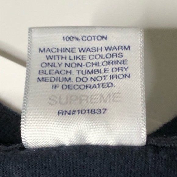 Men Supreme Navy Medium Size DHiver T-Shirt Top - Picture 5 of 5